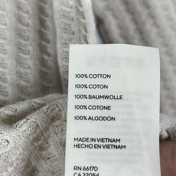 Free People Juicy Long Sleeves Top Sz XS Stone Cold Beige Oversized Split Back - Picture 7 of 8